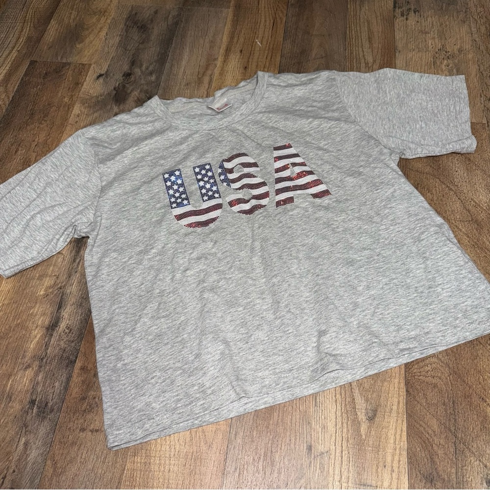Gray USA Tee